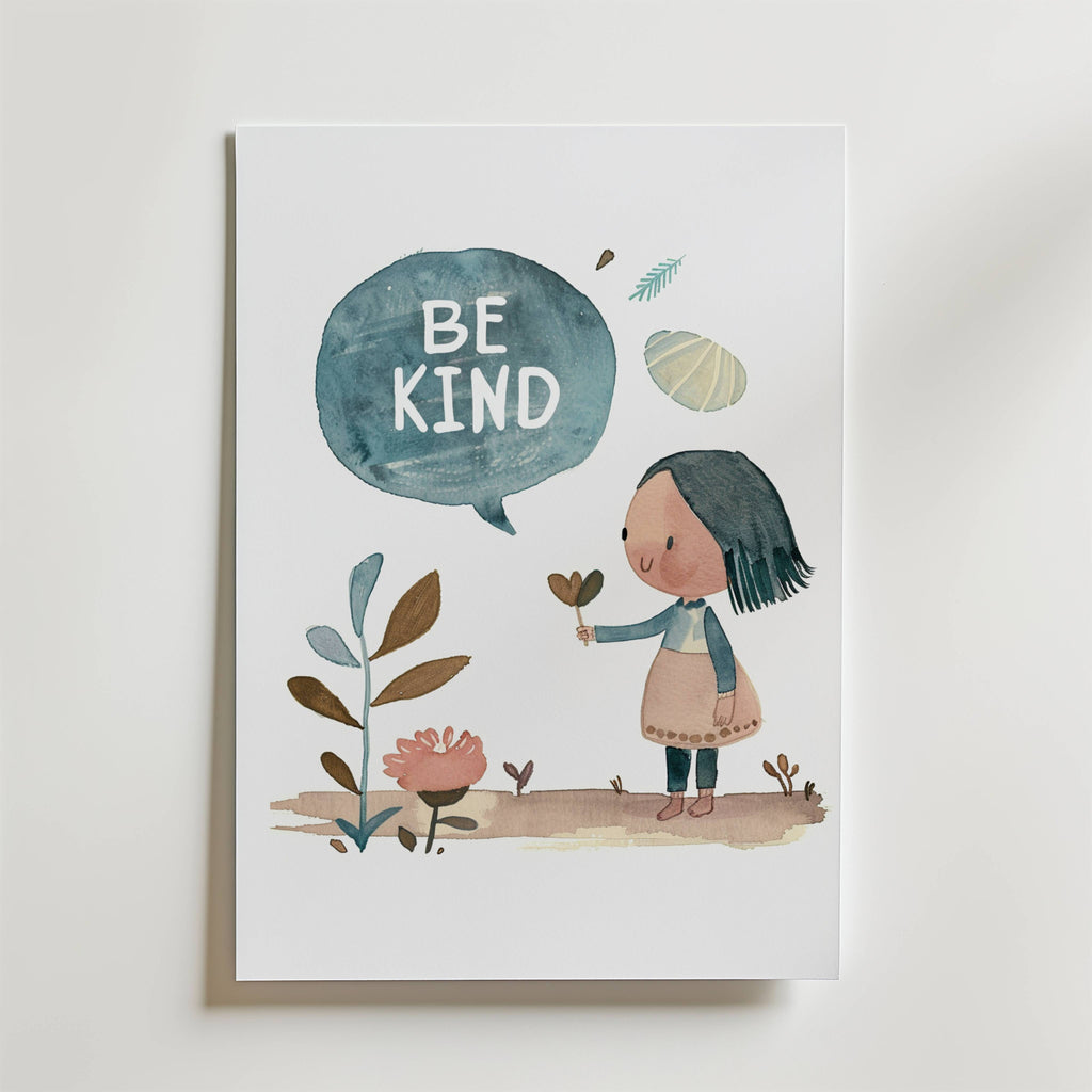 Be Kind – stilfullt konsttryck från Bozetto, tryckt på matt finpapper i hög tryckkvalitet