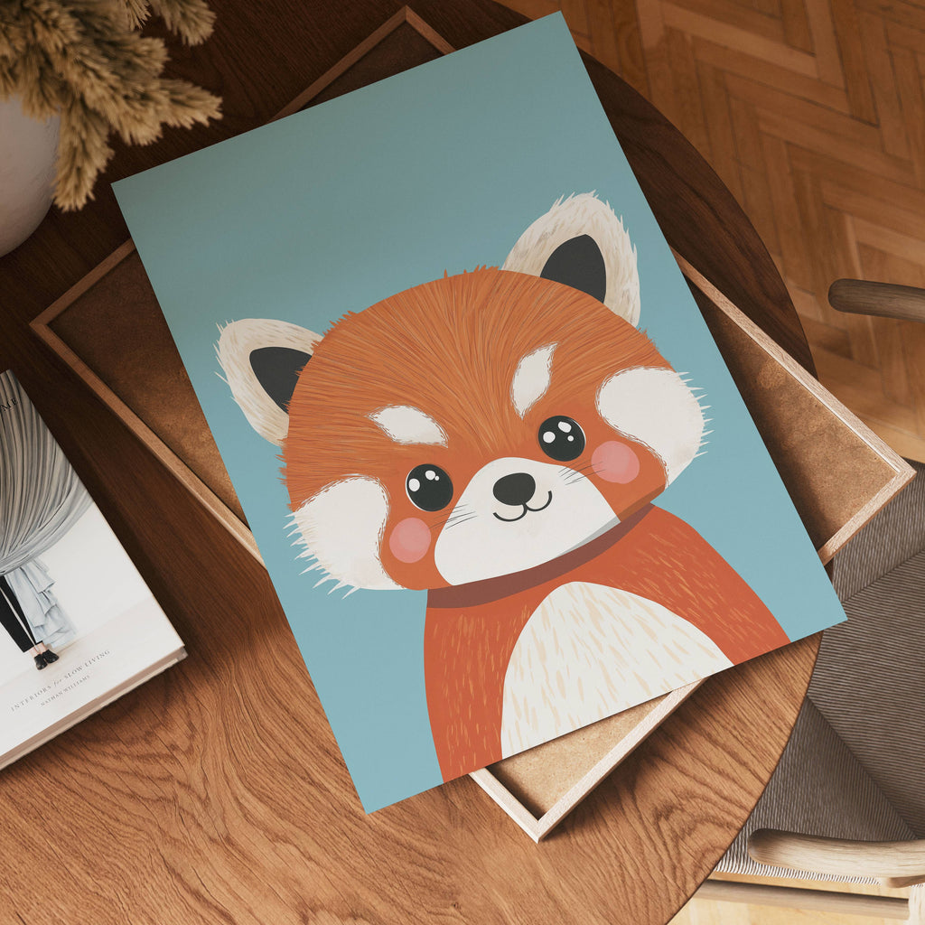 Cute Red Panda – affisch med snyggt motiv, köp enkelt hos Bozetto i flera storlekar