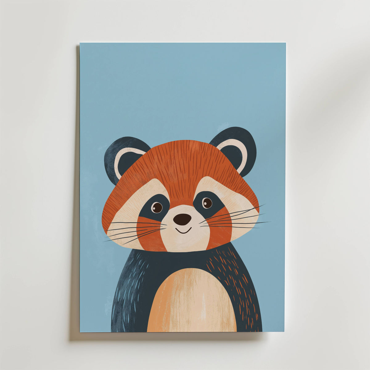 Red Panda – stilfullt konsttryck från Bozetto, tryckt på matt finpapper i hög tryckkvalitet