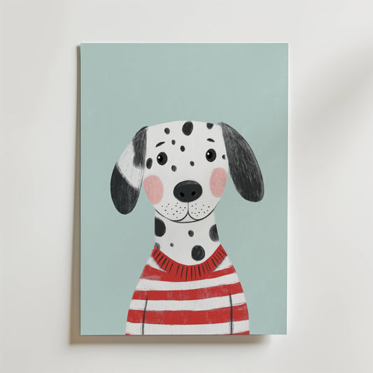 Dalmatian in Stripes Poster