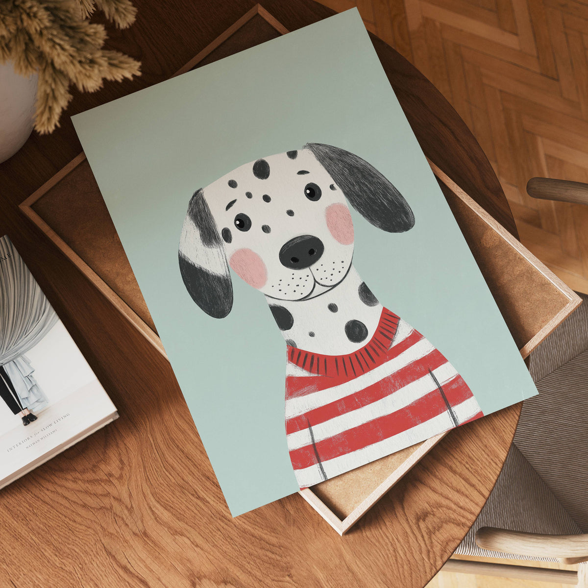 Dalmatian in Stripes – affisch med snyggt motiv, köp enkelt hos Bozetto i flera storlekar