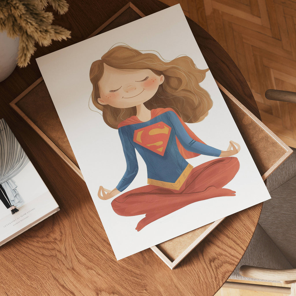 Supergirl Calm poster visad rakt fram – Bozetto affisch i hög tryckkvalitet i hög tryckkvalitet