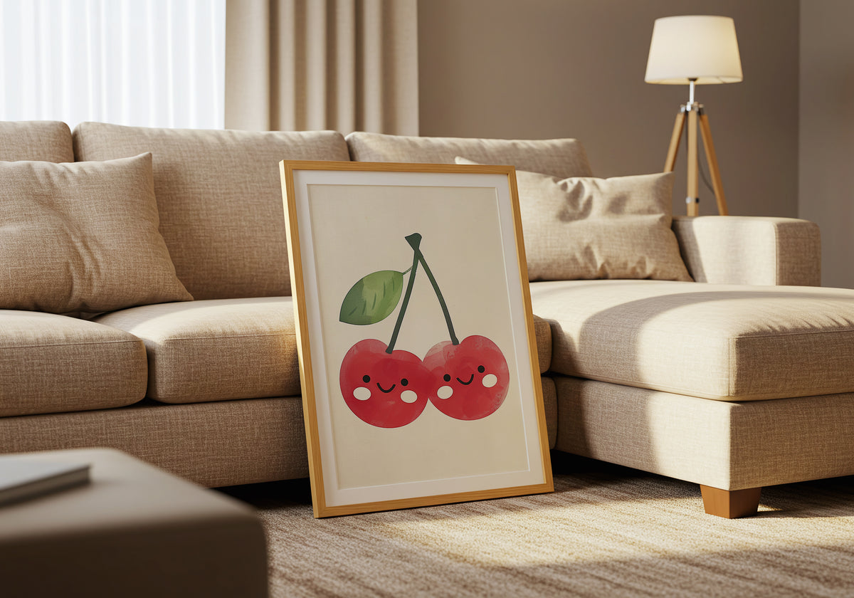 Cherry Friends poster visad rakt fram – Bozetto affisch i hög tryckkvalitet i hög tryckkvalitet