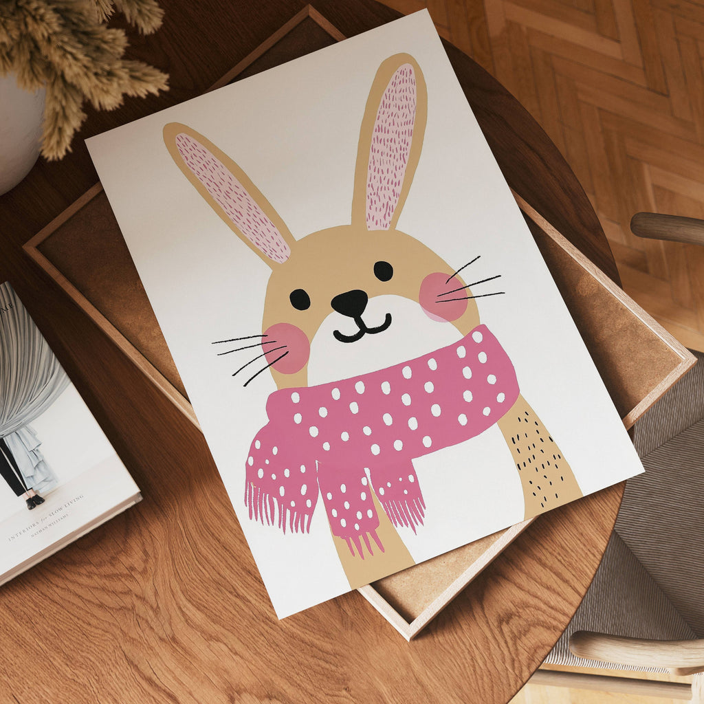 Cozy Bunny – affisch med snyggt motiv, köp enkelt hos Bozetto i flera storlekar i hög tryckkvalitet