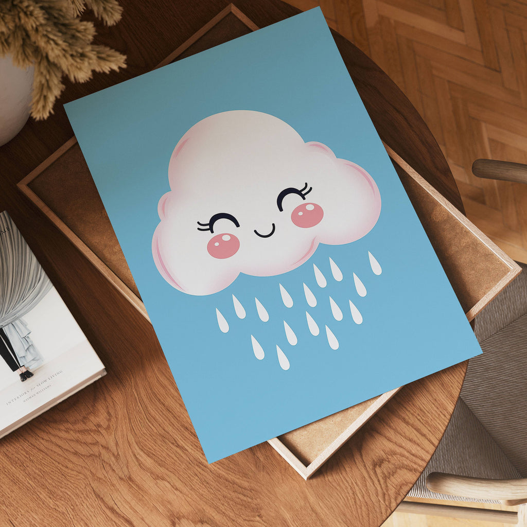 Happy Cloud poster visad rakt fram – Bozetto affisch i hög tryckkvalitet i hög tryckkvalitet