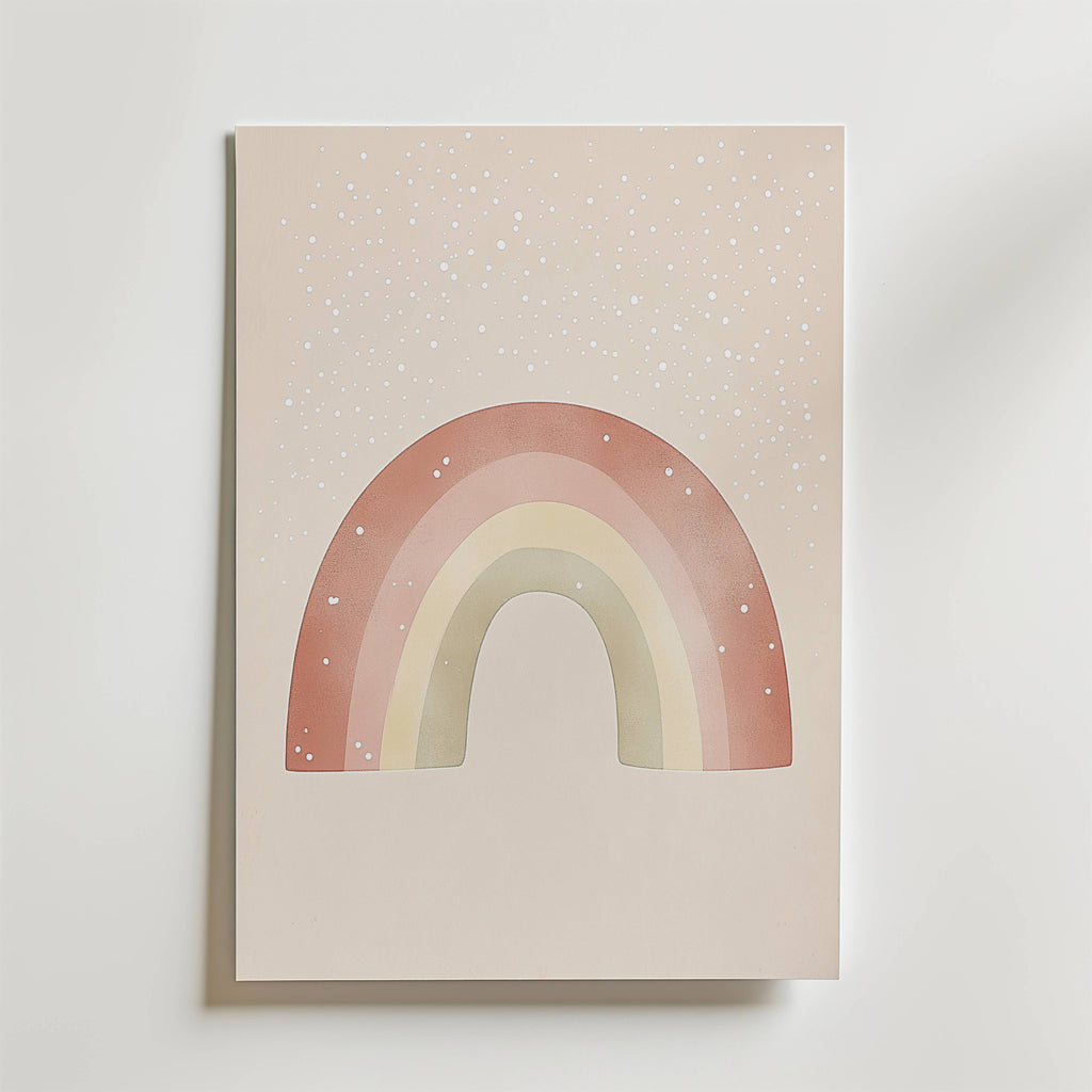 Soft Rainbow – stilfullt konsttryck från Bozetto, tryckt på matt finpapper i hög tryckkvalitet