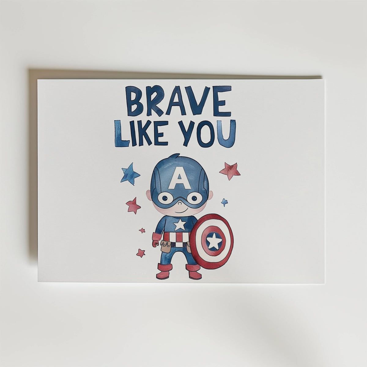 Brave Like You – stilfullt konsttryck från Bozetto, tryckt på matt finpapper i hög tryckkvalitet