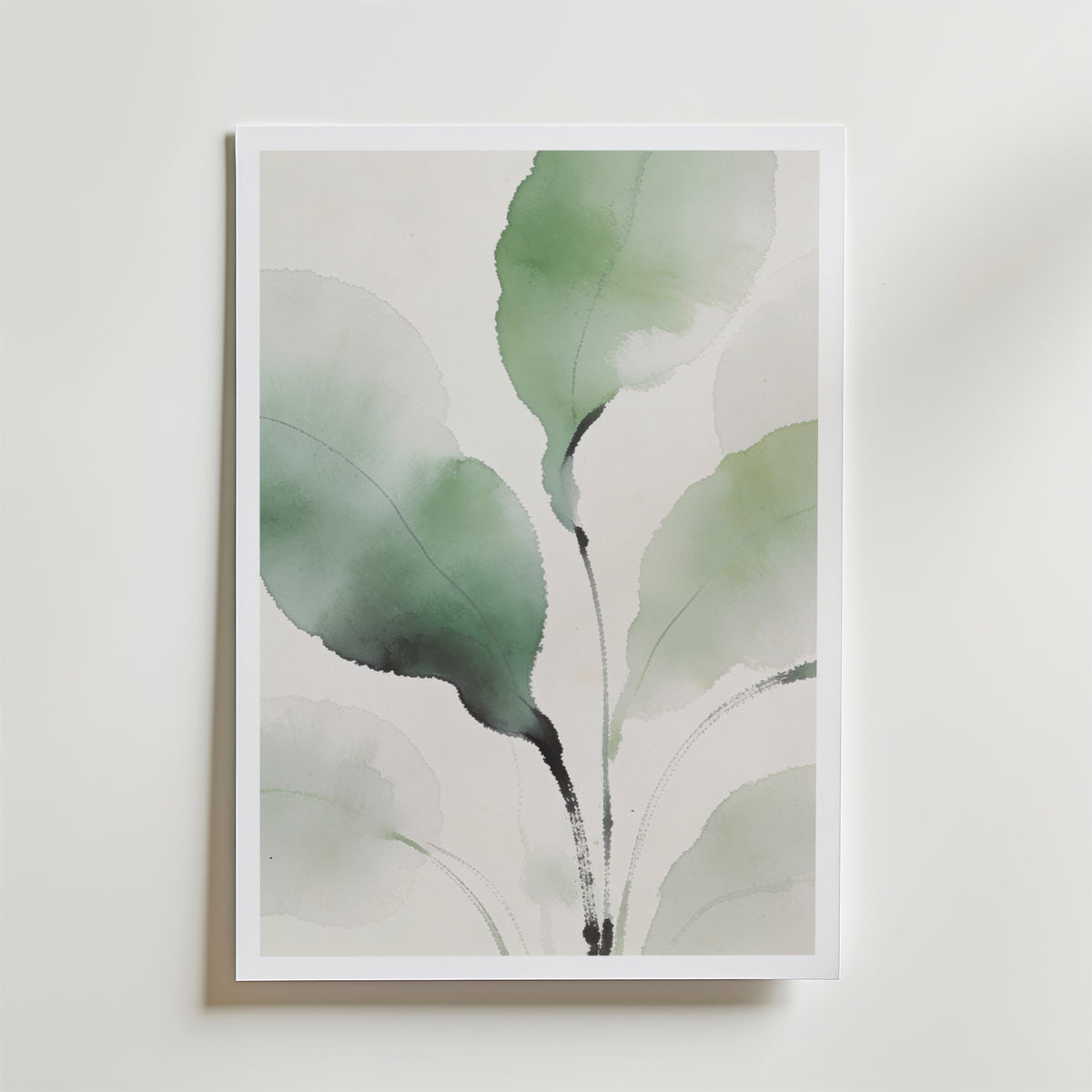 Verdant Flow Harmony – stilfullt konsttryck från Bozetto, tryckt på matt finpapper