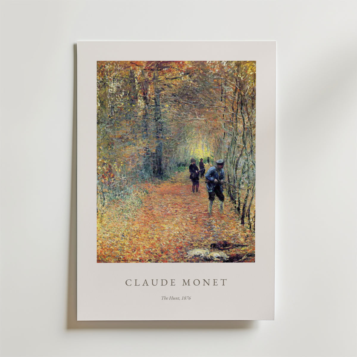 Claude Monet The Hunt – stilfullt konsttryck från Bozetto, tryckt på matt finpapper