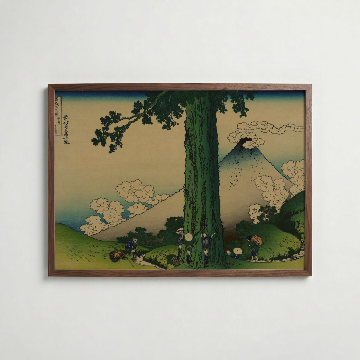 Katsushika Hokusai Mishima Pass in Kai Province 1831 Poster – valnötsram