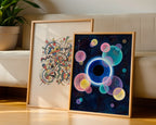 Wassily Kandinsky Night Circles Poster – två posters i rum 3