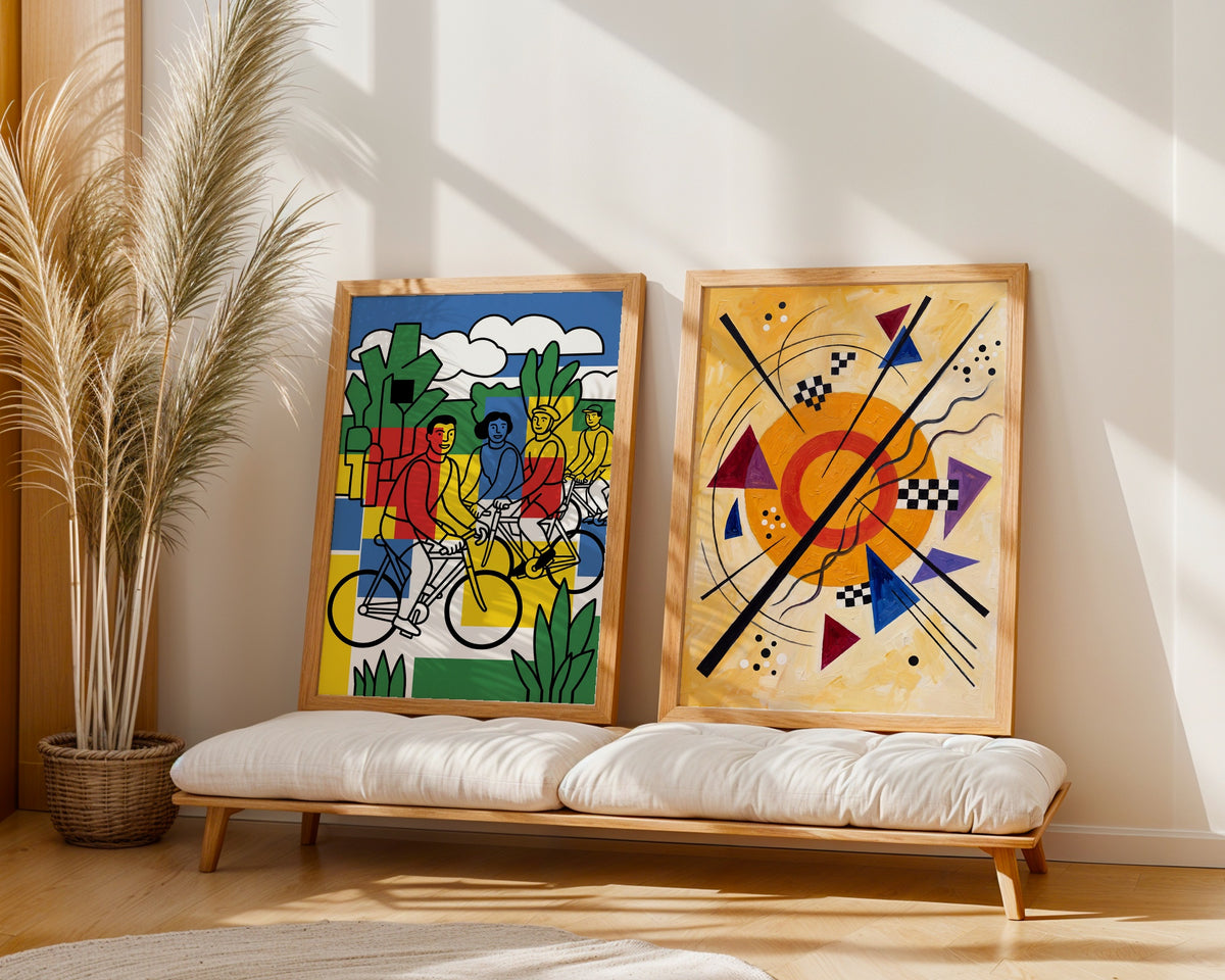 Wassily Kandinsky Sunrise Composition Poster – två posters i rum 3