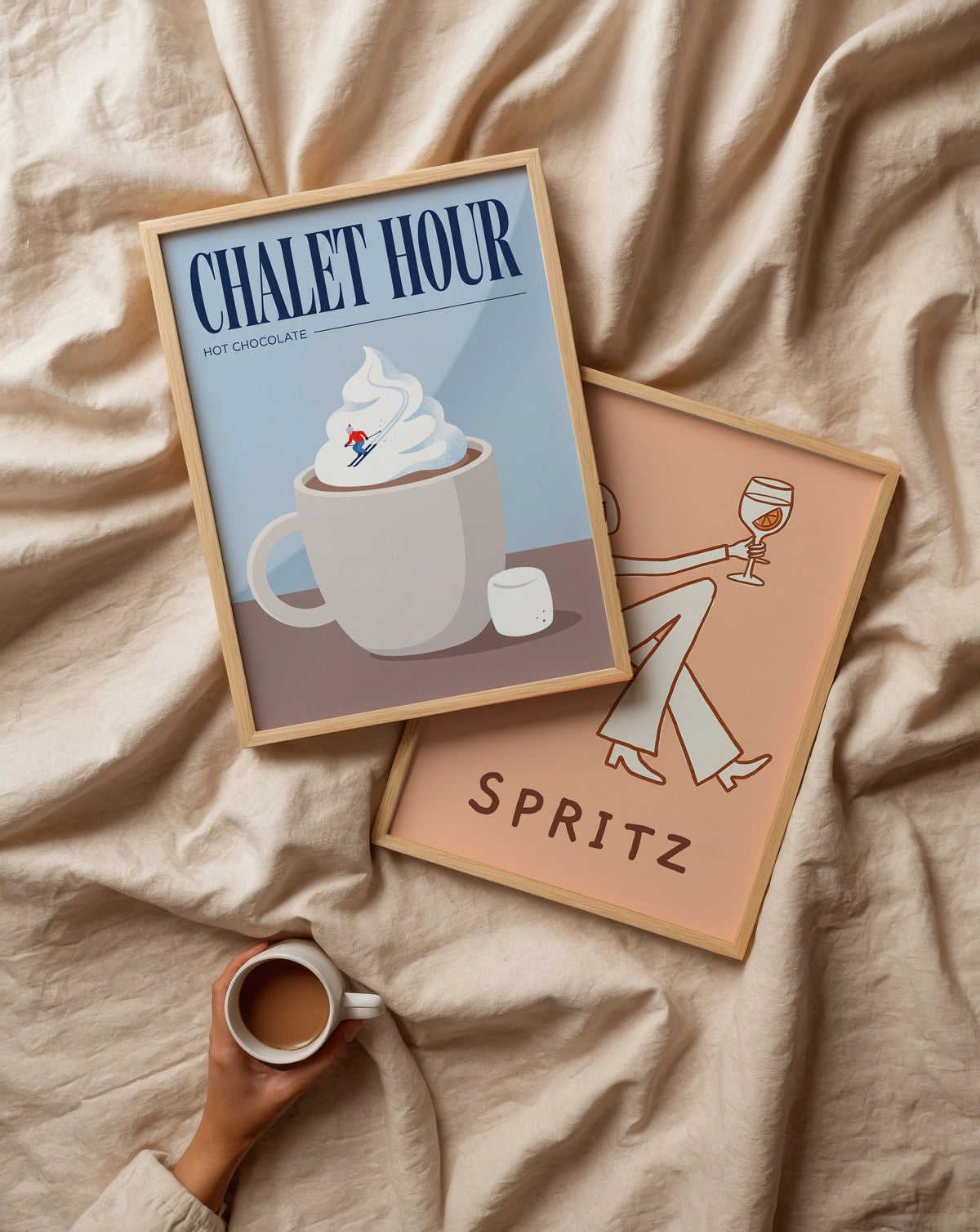 Whipped Cocoa Slope Poster – två posters i rum 3