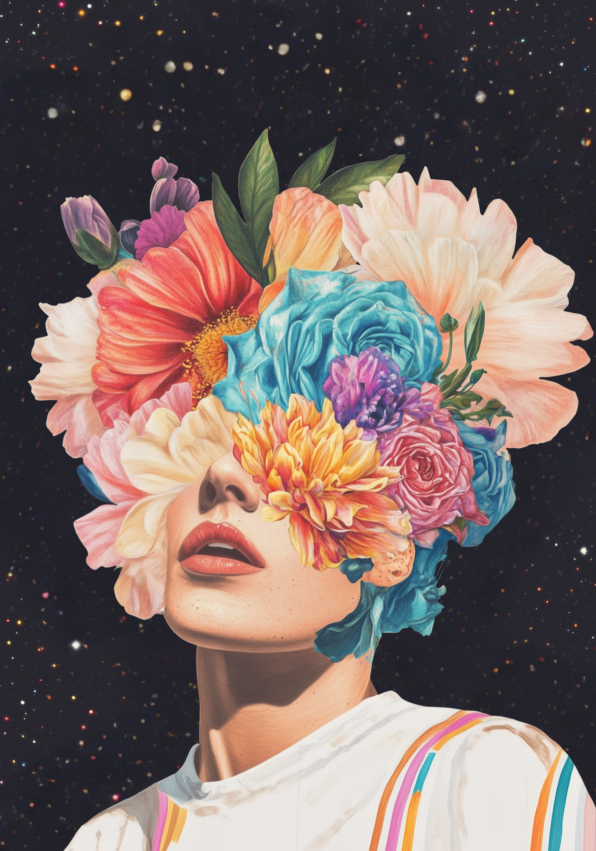 Cosmic Bloom – affisch med snyggt motiv, köp enkelt hos Bozetto i flera storlekar