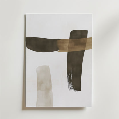 Poster Bold Brushstrokes från Bozetto har breda bruna, solbruna och beige penseldrag på vit botten. Postern är tryckt på premiumpapper med en lyxig matt finish och dess minimalistiska, moderna stil tillför sofistikering till alla utrymmen.