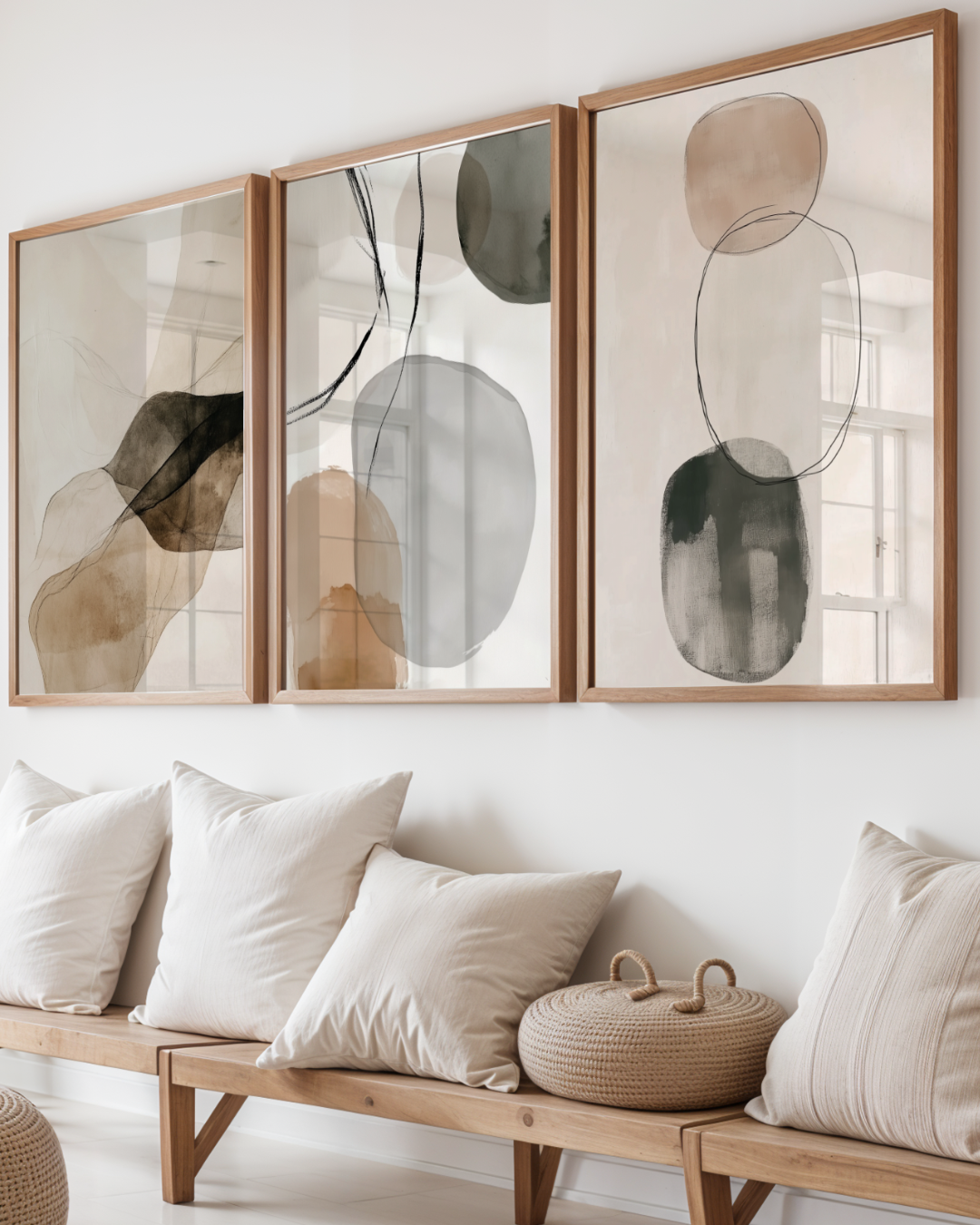Bundle 3-pack Abstrakt Balance – kuraterad postercollection som lyfter hemmet hos Bozetto