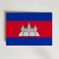 Cambodia National Flag Poster – modern konst och stilren konsttryck för hemmet hos Bozetto