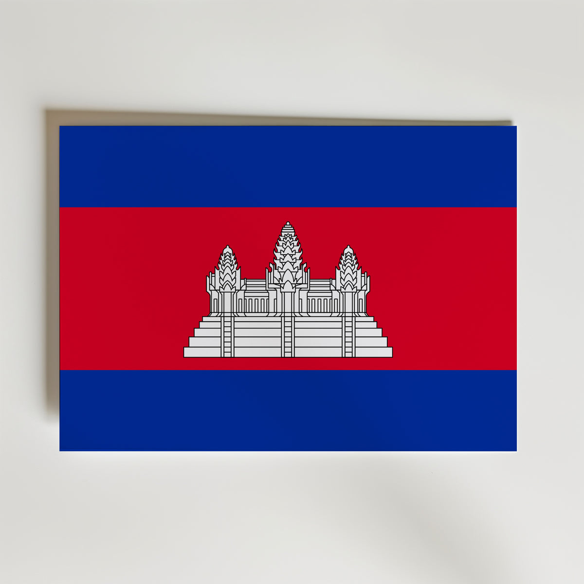 Cambodia National Flag Poster – modern konst och stilren konsttryck för hemmet hos Bozetto