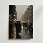 Rainy Parisian Stroll – stilfullt konsttryck från Bozetto, tryckt på matt finpapper