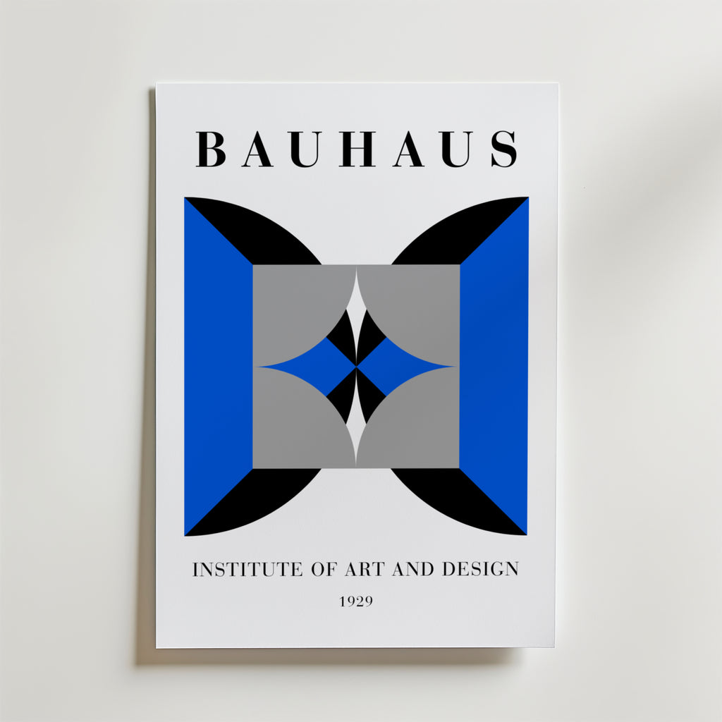 Bauhaus Symmetrical Design – stilfullt konsttryck från Bozetto, tryckt på matt finpapper