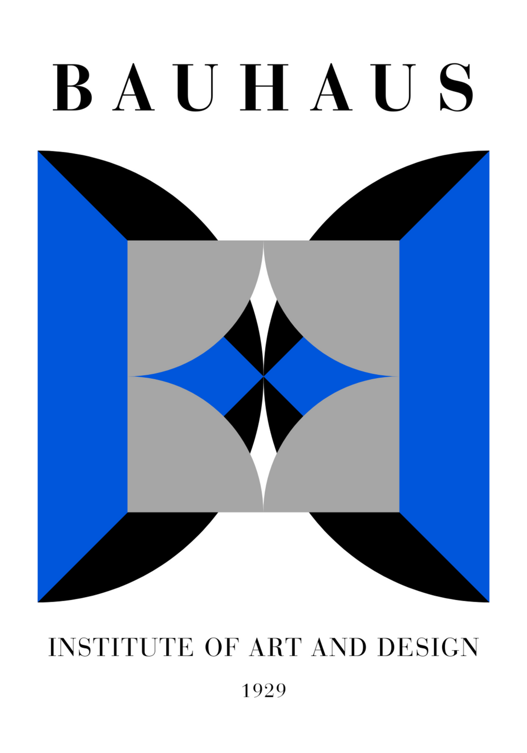 Bauhaus Symmetrical Design – köp enkelt hos Bozetto konsttryck i hög kvalitet i hög kvalitet