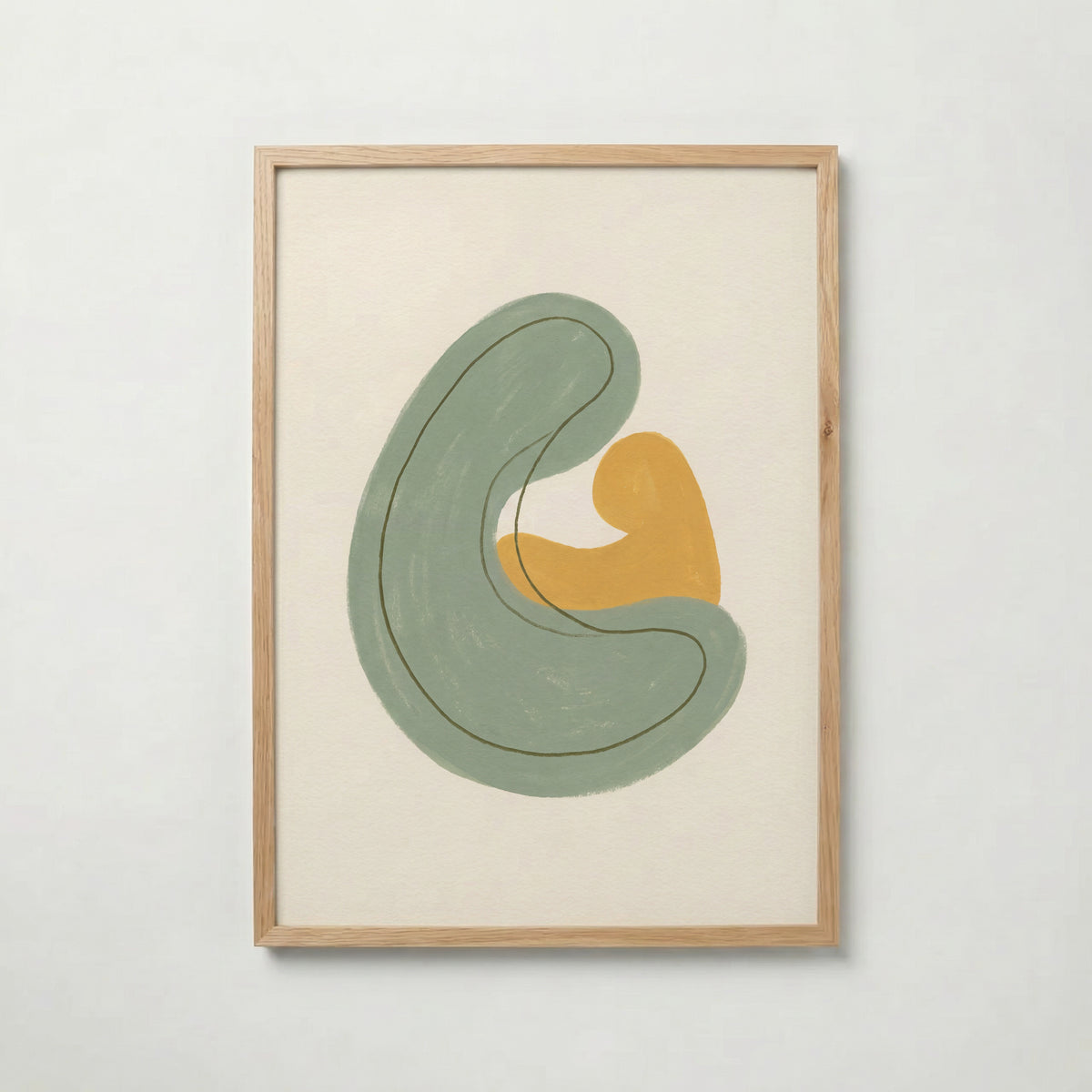 Abstract Embrace Sage Poster – ekram