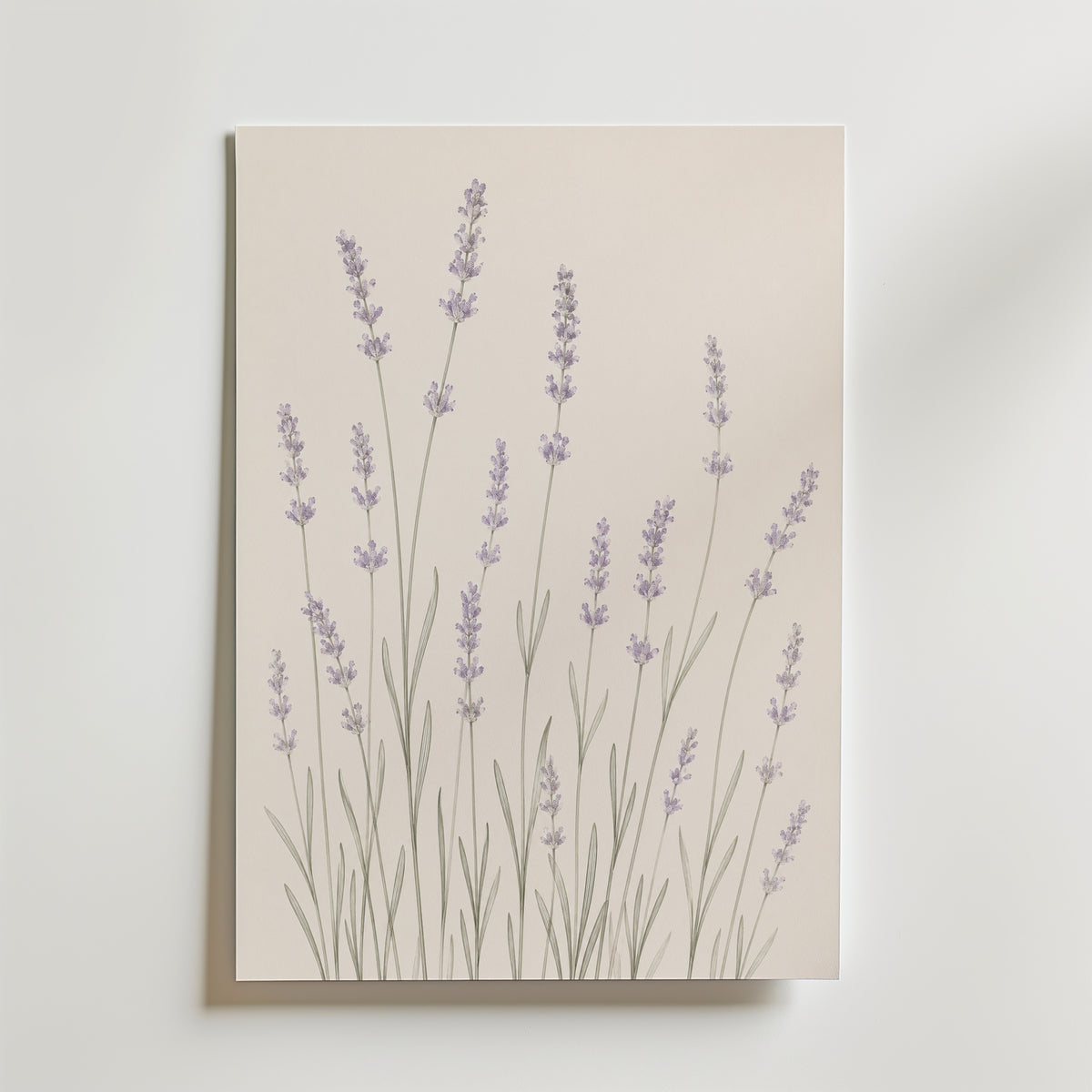 Slender Lavender Field affisch inramad i neutral ram – konsttryck från Bozetto – nr 1