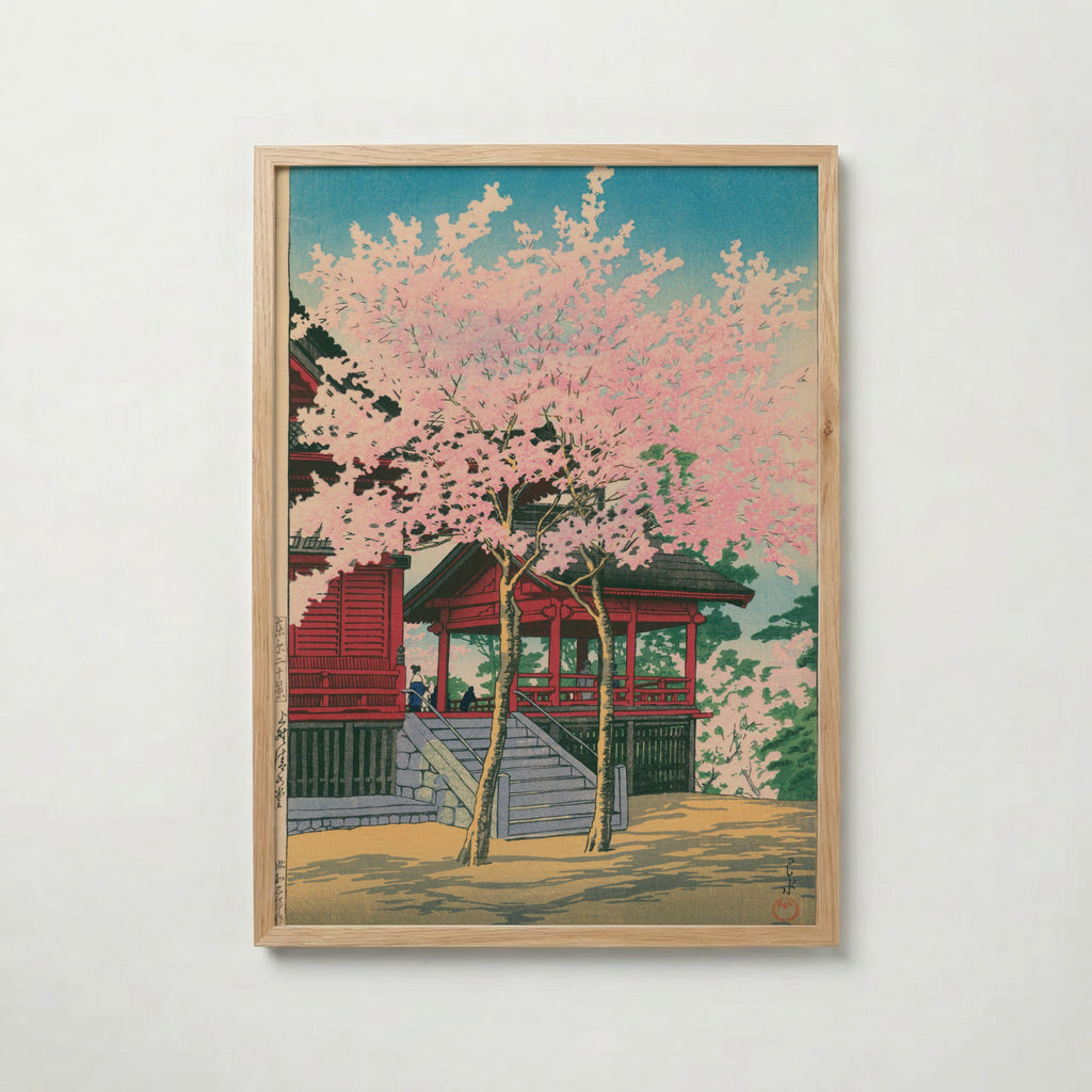 Hasui Kawase Kiyomizu-do Temple in Ueno 1928 Poster – ekram