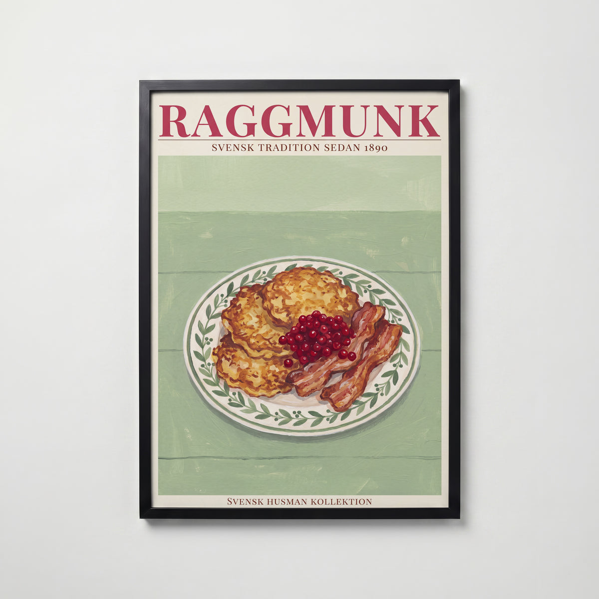 Raggmunk Poster – svart ram