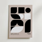 Bauhaus Geometric Blocks – stilfullt konsttryck från Bozetto, tryckt på matt finpapper