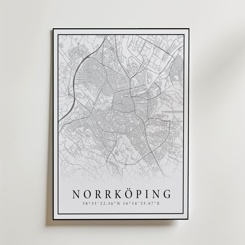 Storleksguide för Norrköping Karta – välj din favoritstorlek och beställ hos Bozetto