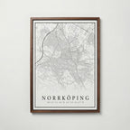 Norrköping Karta poster i flera storlekar – jämför mått och välj rätt hos Bozetto