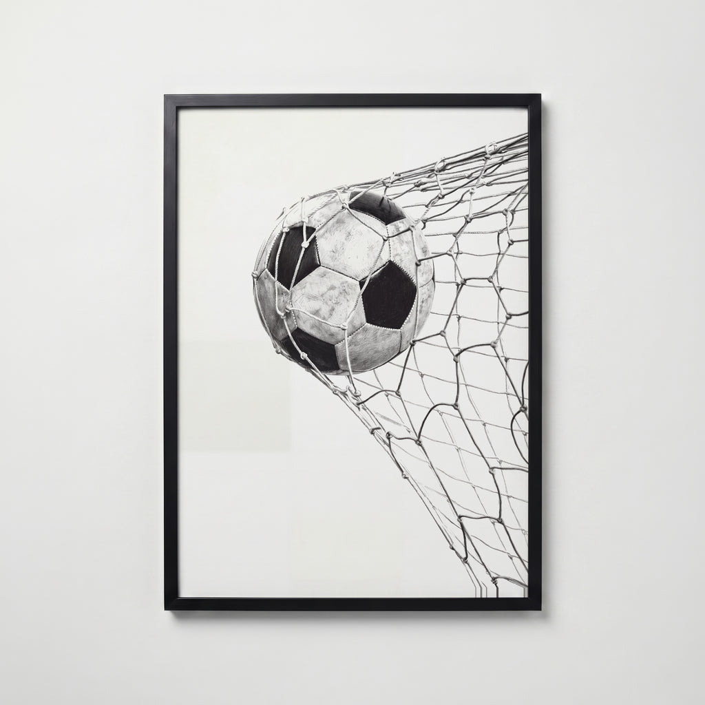Back of the Net Poster – svart ram