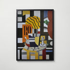 Fernand Leger Still Life with Candlestick 1922 Poster – svart ram