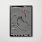 Op Art Surf Poster – svart ram