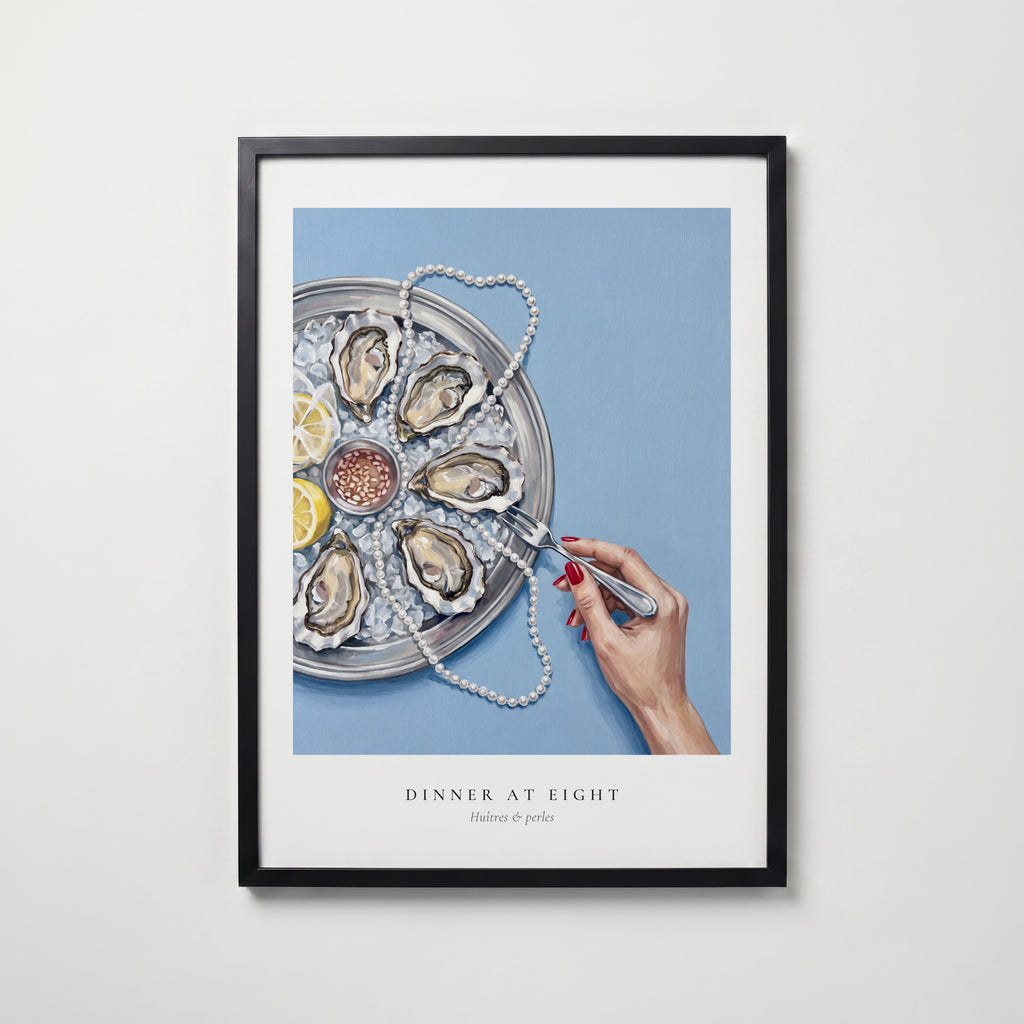 Pearls on Ice Poster – svart ram