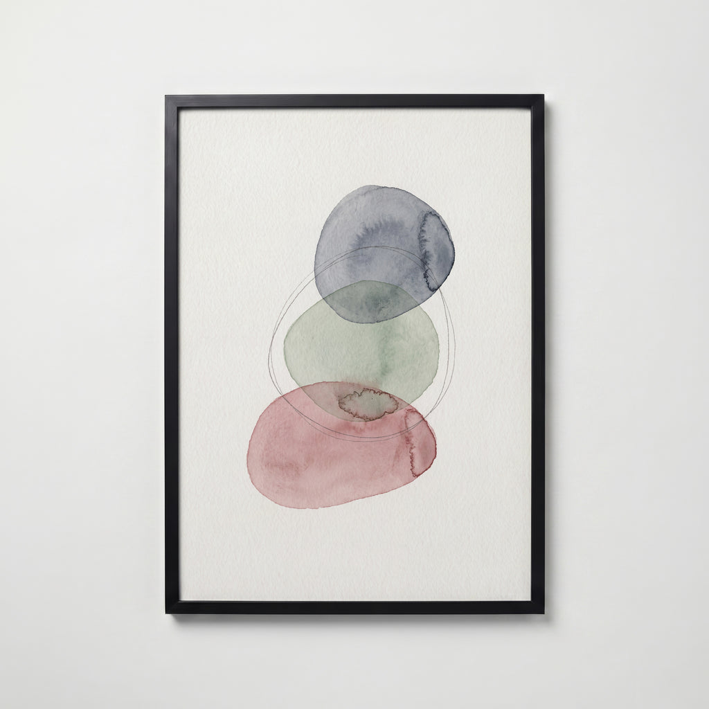 Pebble Balance Poster – svart ram