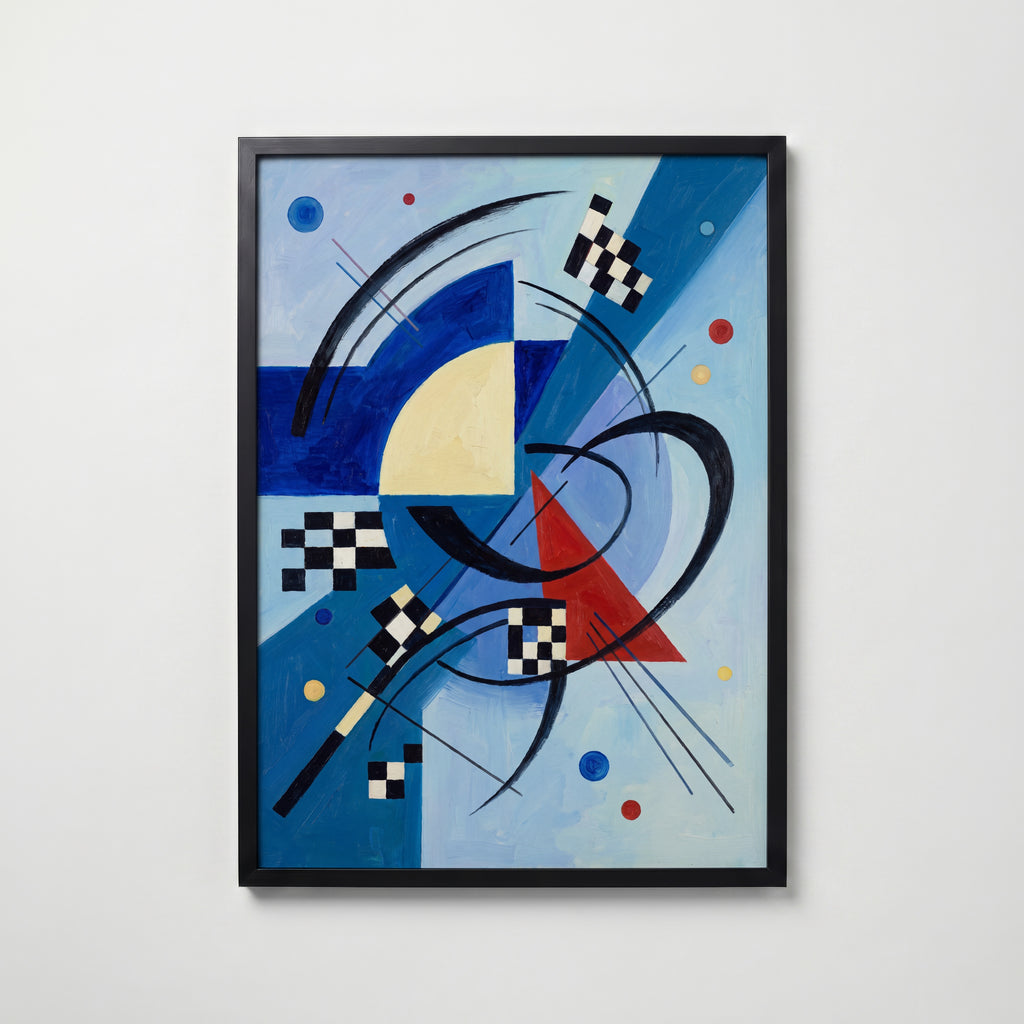 Wassily Kandinsky Blue Harmony Poster – svart ram