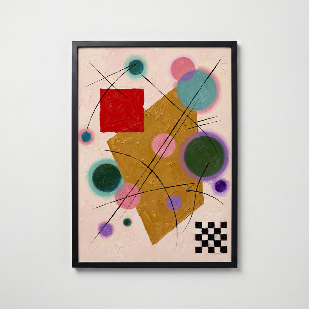 Wassily Kandinsky Red Accent Poster – svart ram