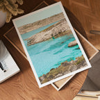 Turquoise Coastal View poster visad rakt fram – Bozetto affisch i hög tryckkvalitet
