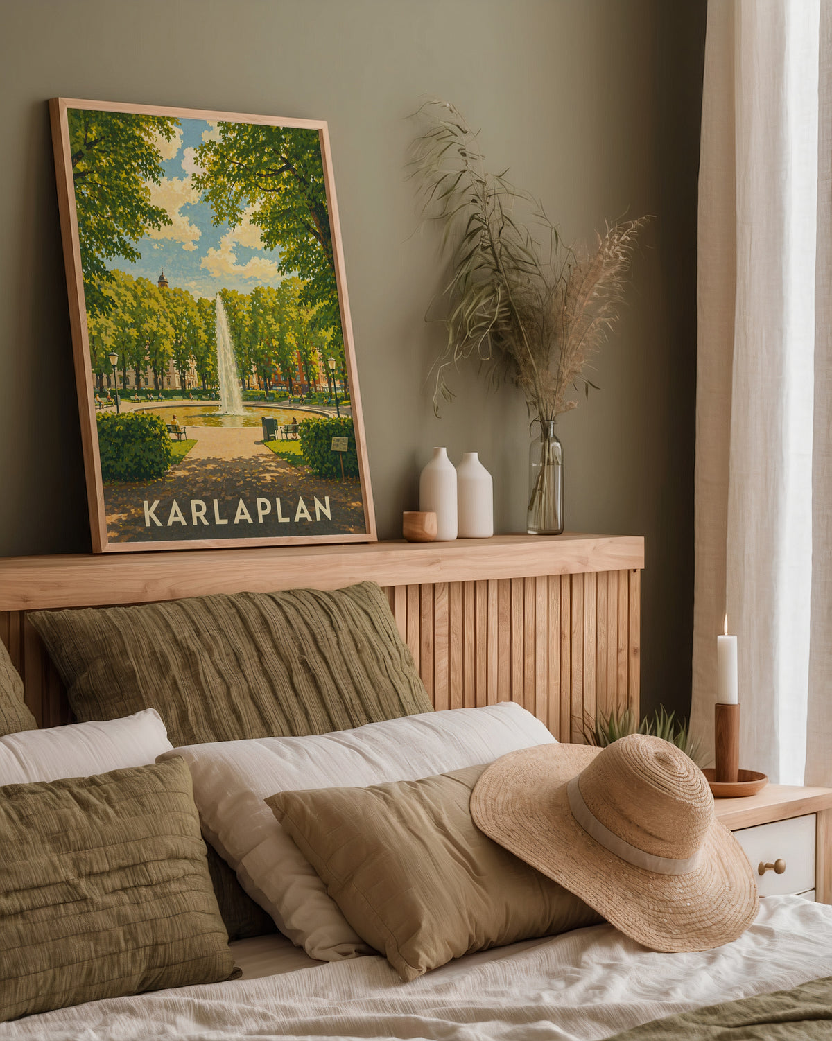 Karlaplan Stockholm poster i stilrent hem med modern inredning – köp enkelt hos Bozetto