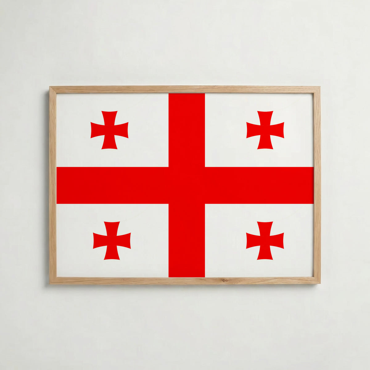Georgia National Flag Poster i ekram – inramad konsttryck för stilren inredning hos Bozetto