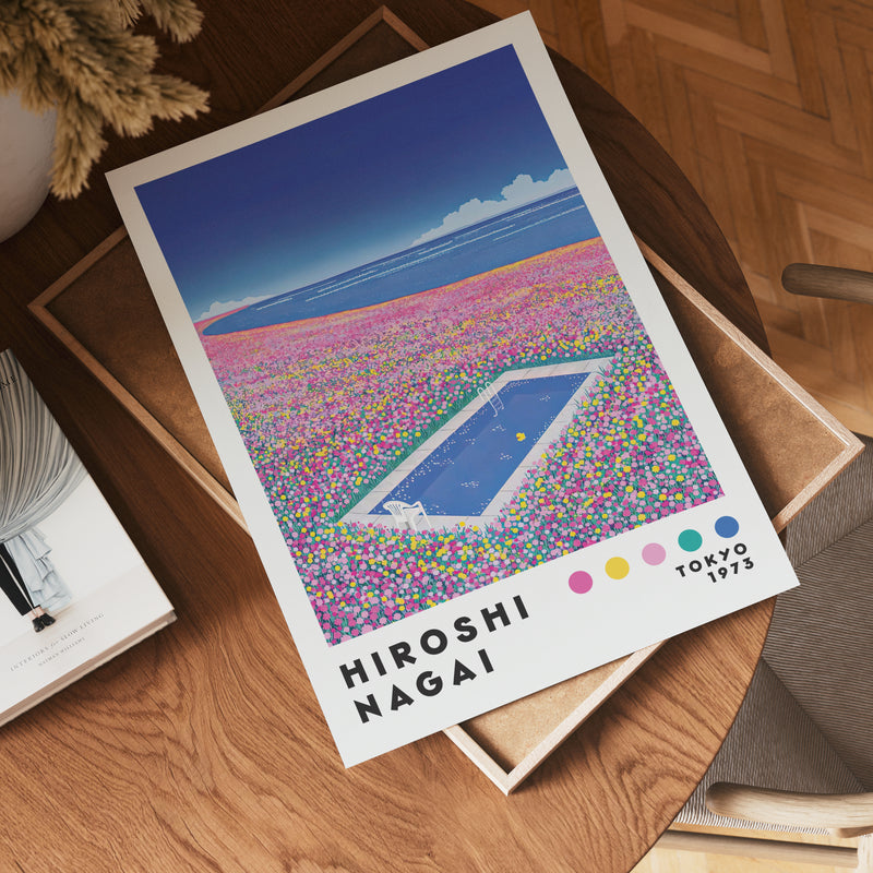 Hiroshi Nagai Pool of Flowers Poster