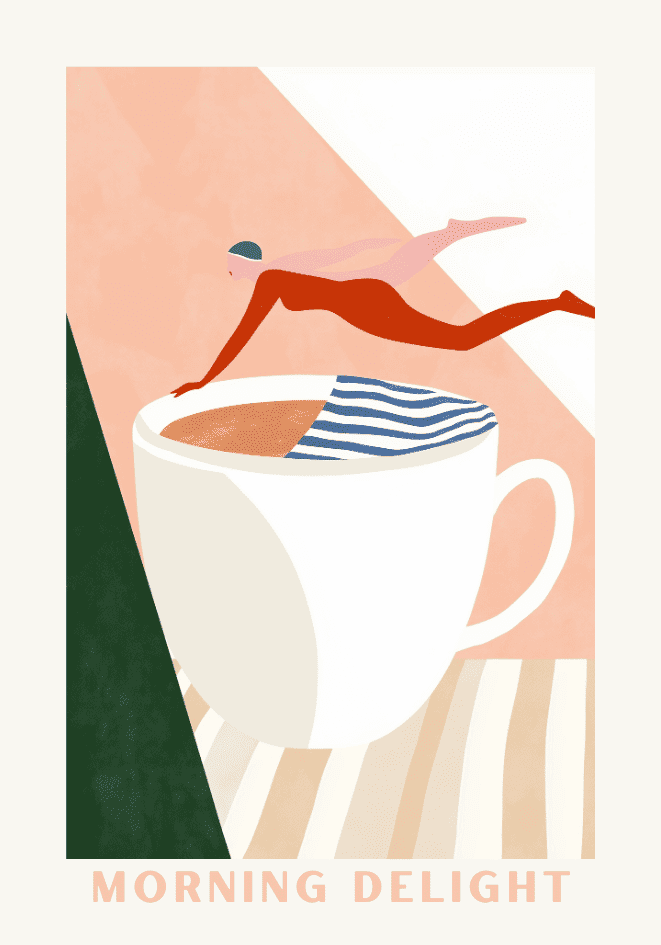 Coffe Diving Drink Poster