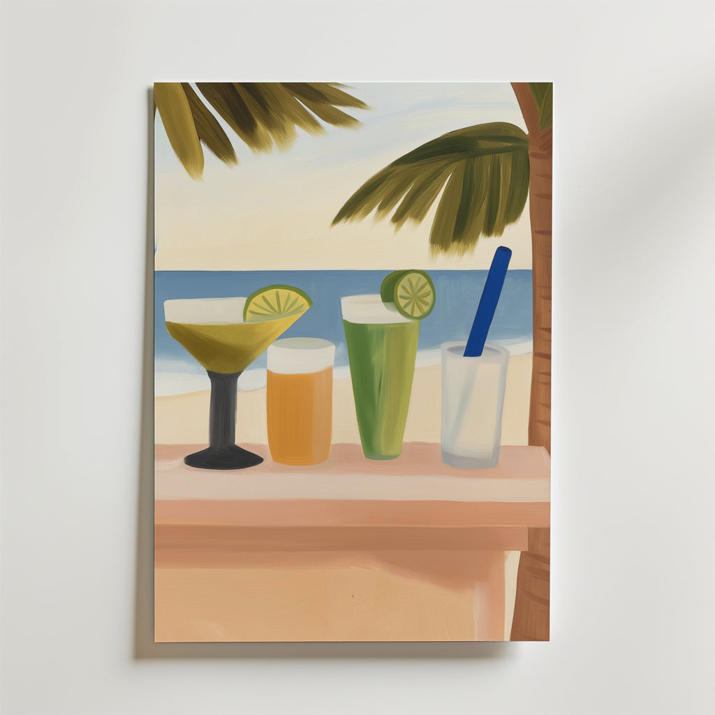 Island Vibes – stilfullt konsttryck från Bozetto, tryckt på matt finpapper i hög tryckkvalitet