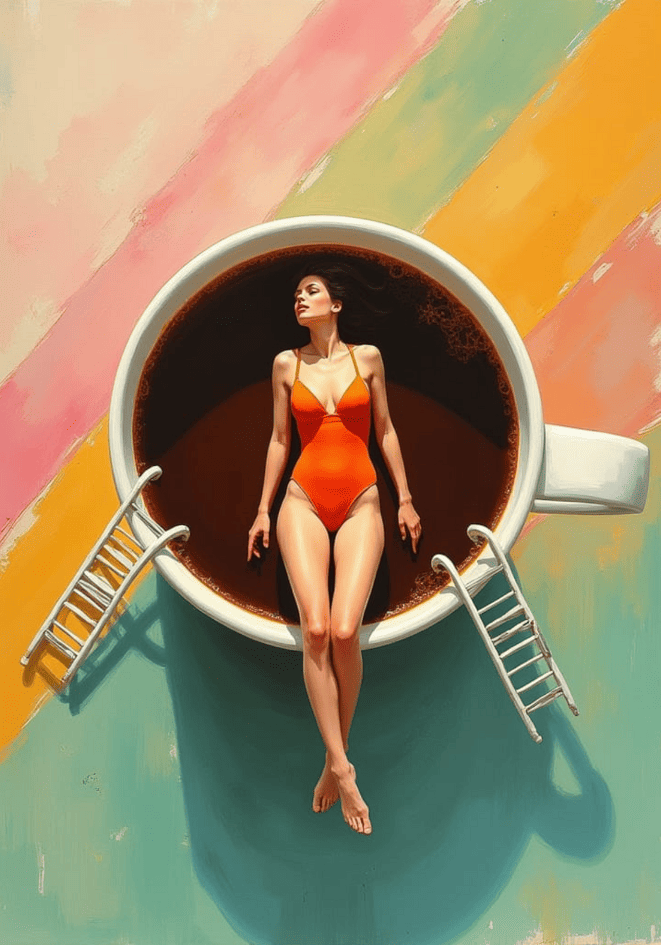 Bikini Coffe Poster