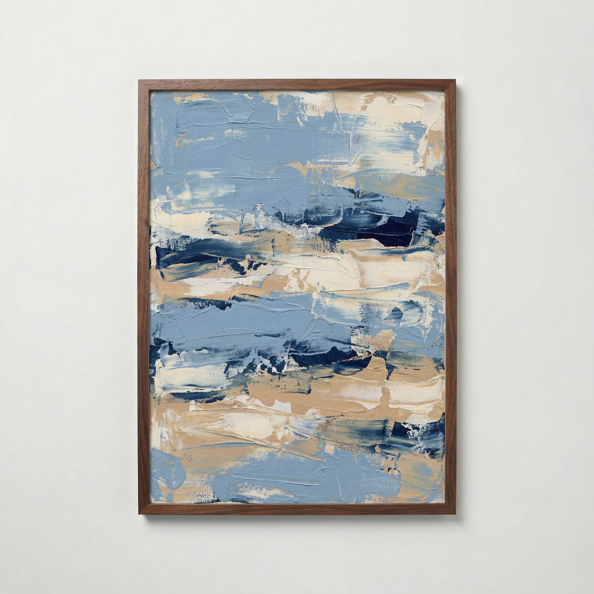Coastal Strokes Poster – valnötsram