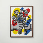 Fernand Leger Hands and Flowers Poster – valnötsram