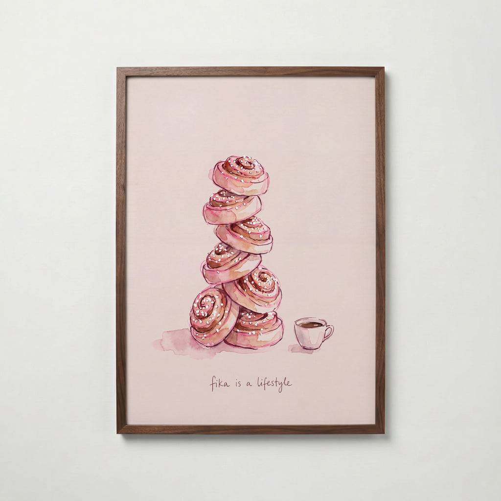 Fika Tower Poster – valnötsram