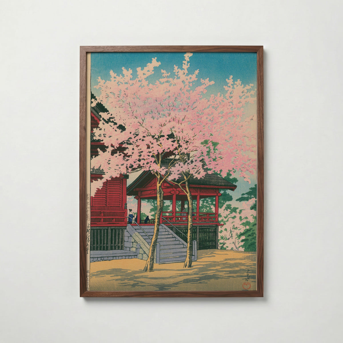 Hasui Kawase Kiyomizu-do Temple in Ueno 1928 Poster – valnötsram